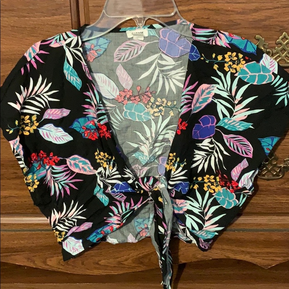 Floral Tie Shirt - Picture 1 of 2